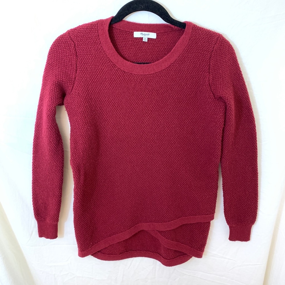 Madewell Crewneck Pullover Sweater Burgundy XS